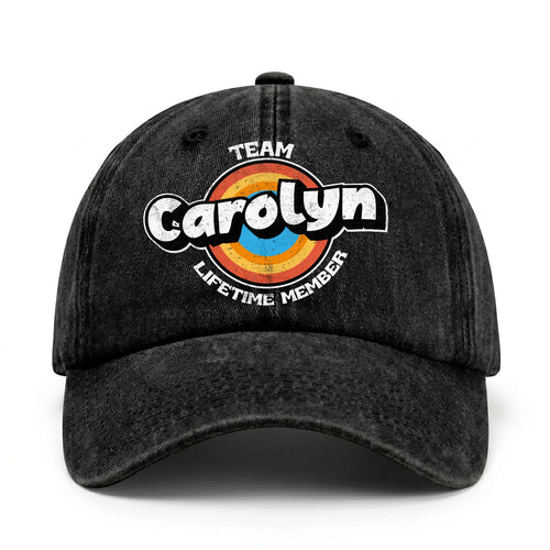Team Your Name Lifetime Member Logo Cap CAROLYN 13K1 C66PF
