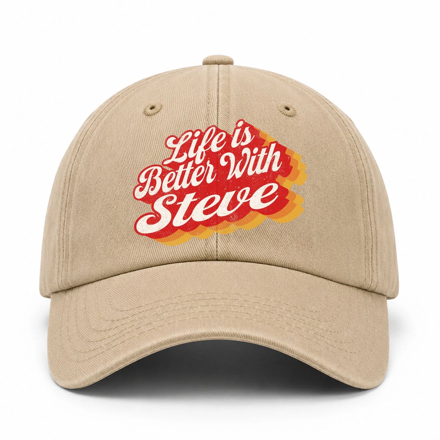 Life Is Better With Your Name Vintage Washed Cap STEVE 13K1 C67PF