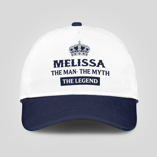 The Man The Myth The Legend King Crown Blue And White Cap MELISSA 13K1 C147PF
