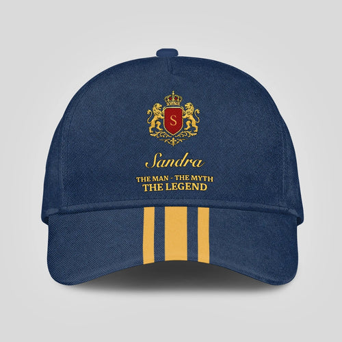 The Man The Myth The Legend Luxury Logo Striped Cap SANDRA 13K1 C143PF