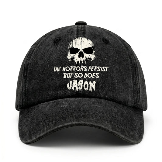 The Horrors Persist But So Does Your Name Cool Skull Washed Cap JASON 13K1 C134PF