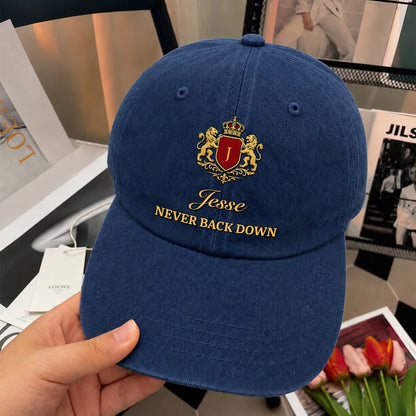 Never Back Down Luxury Washed Cap Cap JESSE 13K1 C168PF