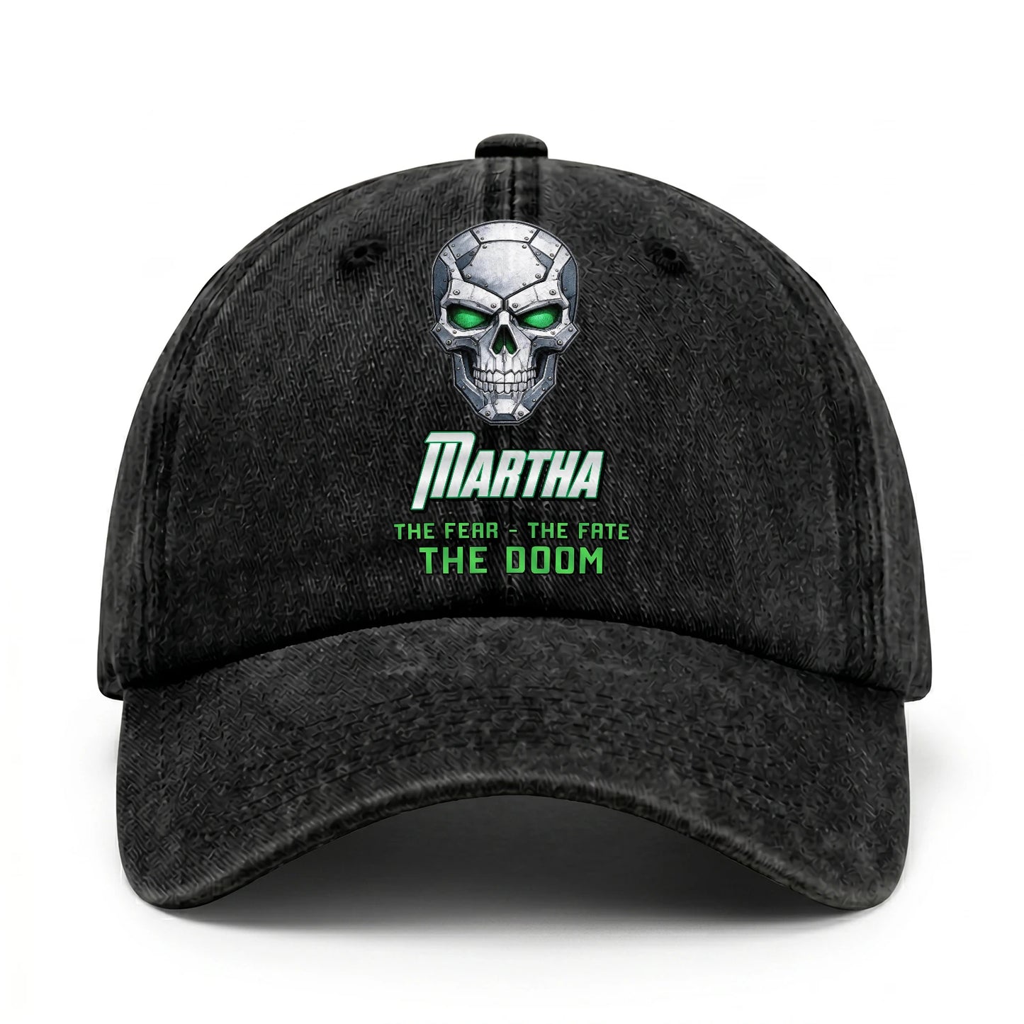 The Fear The Fate The Doom Skull Washed Cap MARTHA 13K1 C99PF