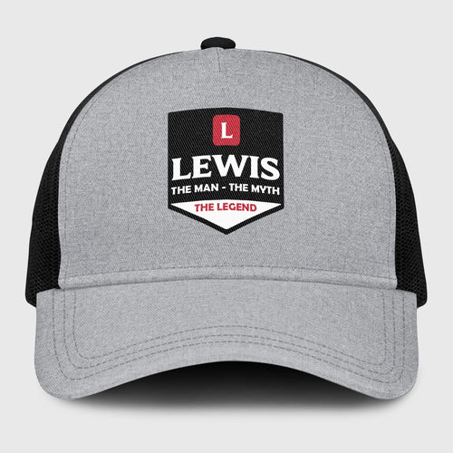 The Man The Myth The Legend Gray Mesh Cap LEWIS 13K1 C189PF