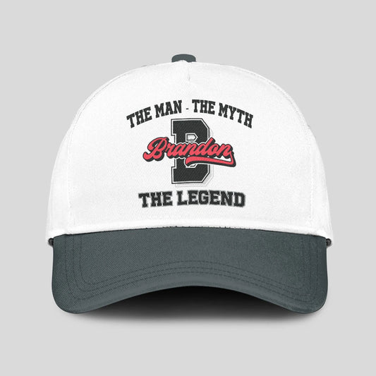 The Man The Myth The Legend Custom Initial Letter And Name Cap BRANDON 13K1 C38PF