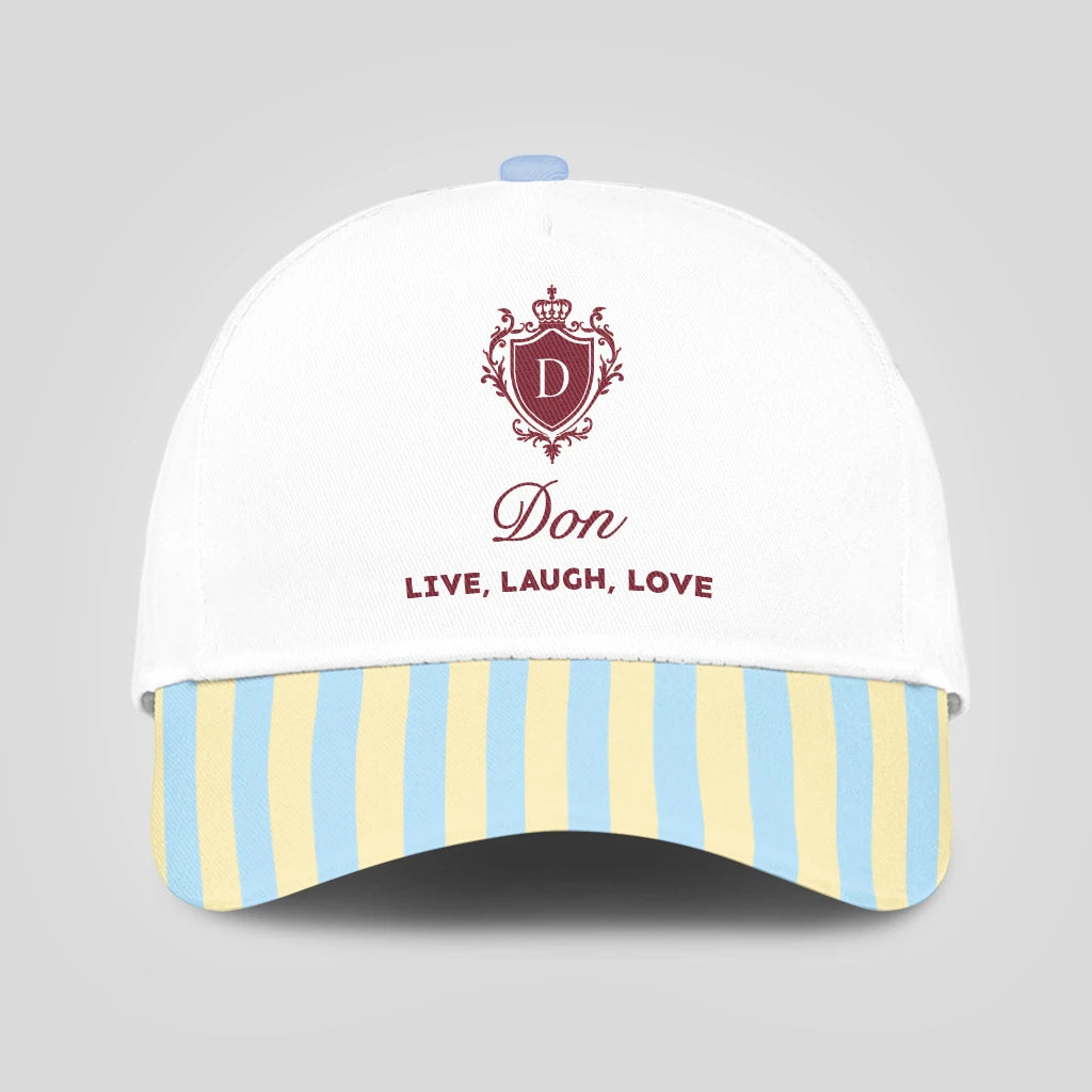Live Laugh Love Blue And Yellow Luxury Cap DON 13K1 C121PF
