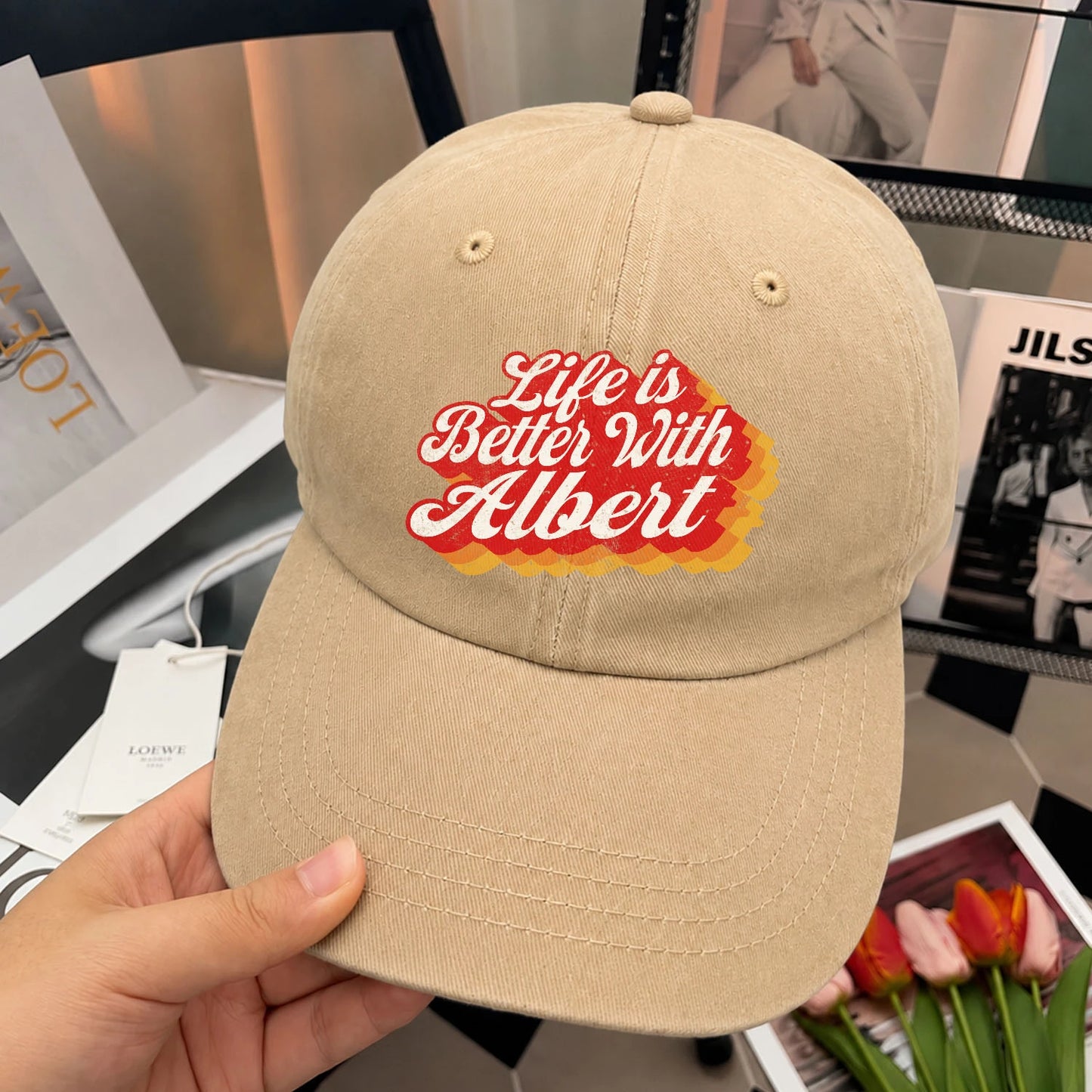 Life Is Better With Your Name Vintage Washed Cap ALBERT 13K1 C67PF