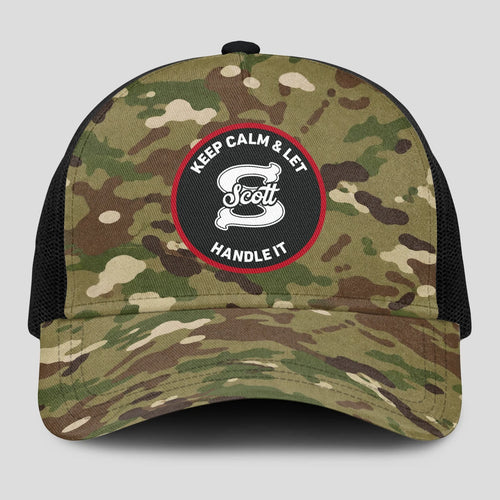 Keep Calm & Let Your Name Handle It Camo Mesh Cap SCOTT 13K1 C209PF