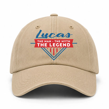 The Man The Myth The Legend Logo Washed Cap LUCAS 13K1 C37PF