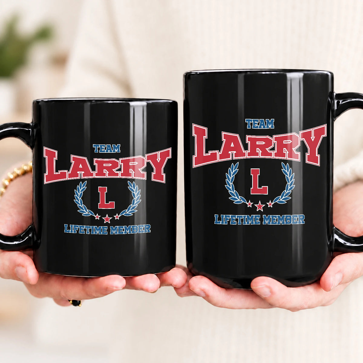 Team Your Name Lifetime Member Sporty Mug LARRY 13K1 MG09
