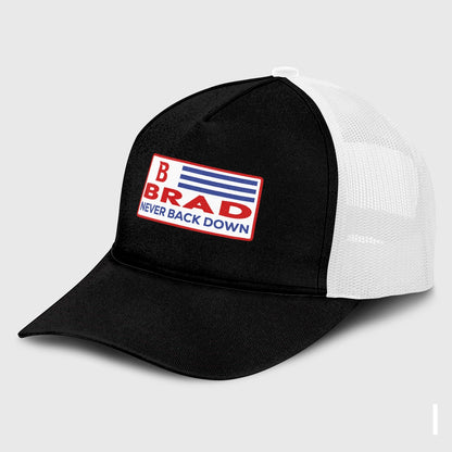Never Back Down Vintage America Black Mesh Cap BRAD 13K1 C207PF