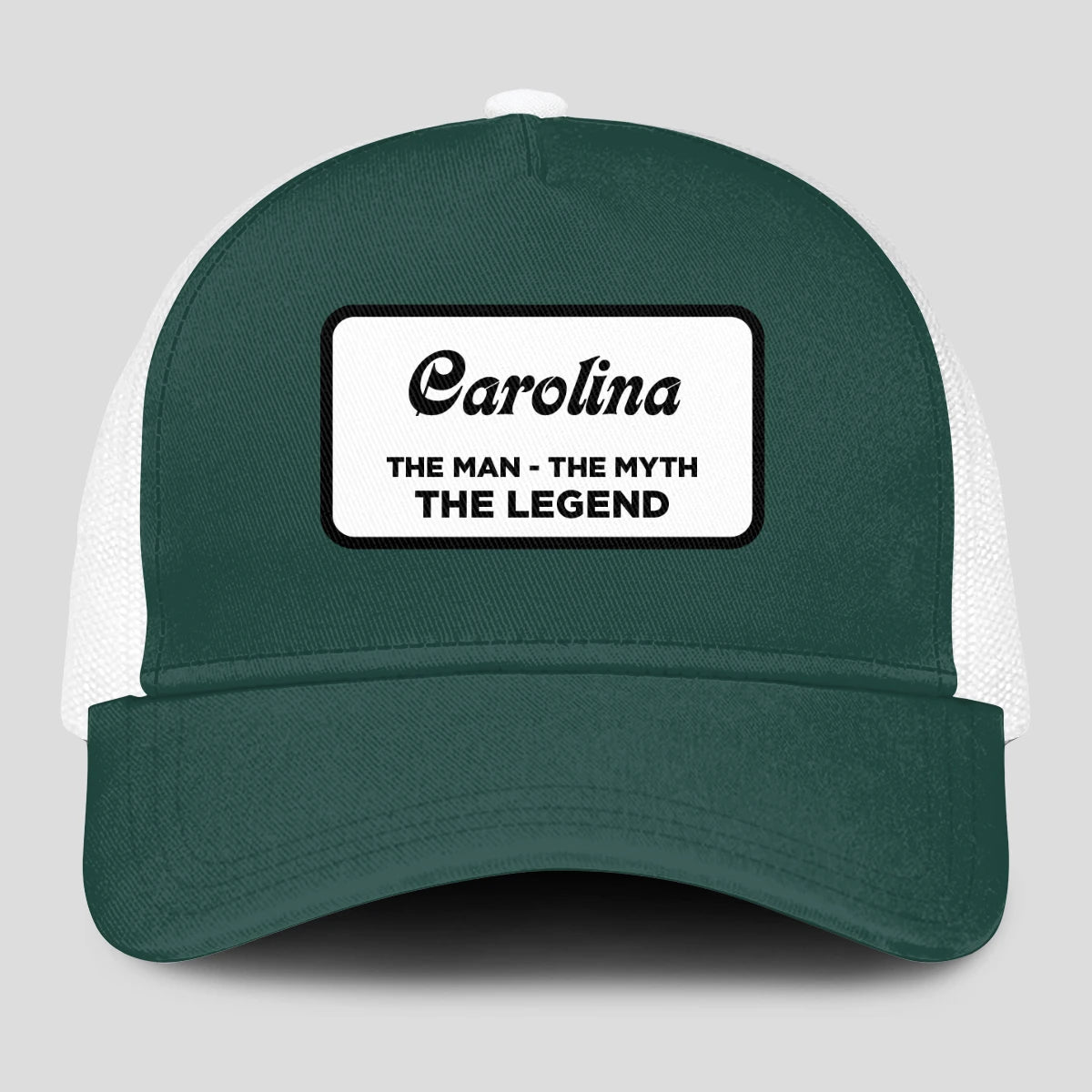 The Man The Myth The Legend Green And White Mesh Cap CAROLINA 13K1 C198PF