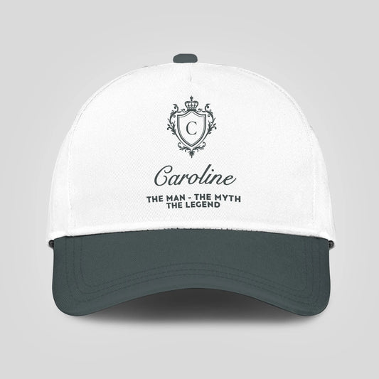 The Man The Myth The Legend Elegant Gray And White Cap CAROLINE 13K1 C170PF