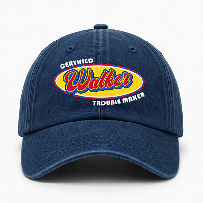 Certified Your Name Trouble Maker Washed Cap WALKER 13K1 C73PF