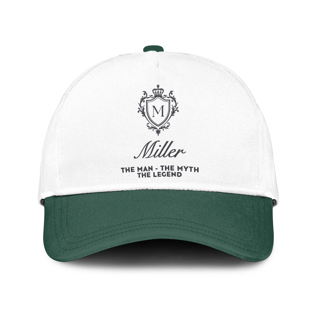 The Man The Myth The Legend Beautiful Green And White Cap MILLER 13K1 C171PF