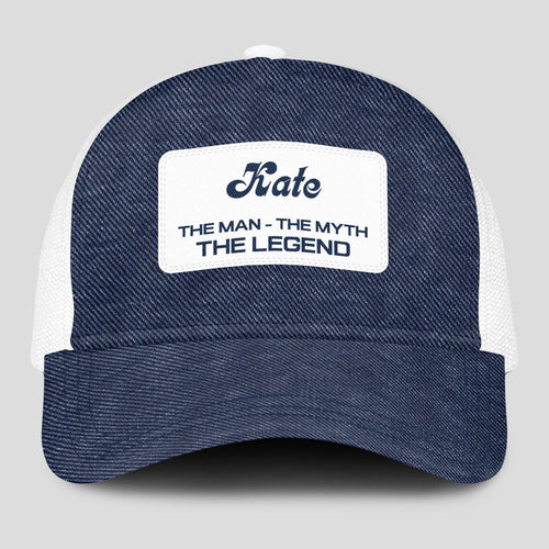 The Man The Myth The Legend Blue Denim Mesh Cap KATE 13K1 C194PF