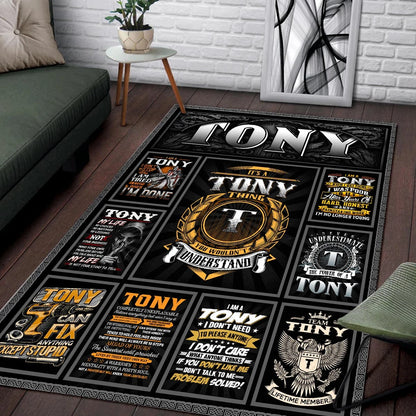 TONY Personalized Sponge Floor Mat – Custom Printed Home Decor 13K1-AR2