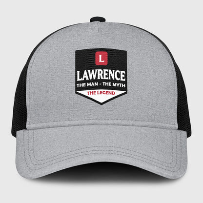 The Man The Myth The Legend Gray Mesh Cap LAWRENCE 13K1 C189PF