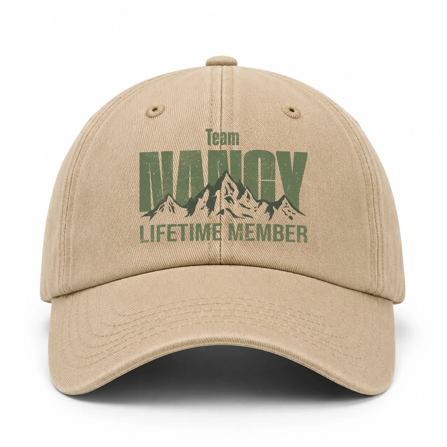Team Your Name Lifetime Member Mountain Cap NANCY 13K1 C58PF