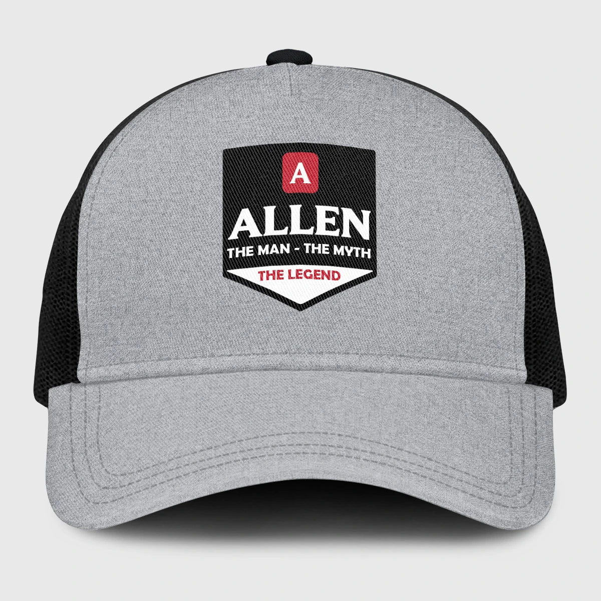 The Man The Myth The Legend Gray Mesh Cap ALLEN 13K1 C189PF