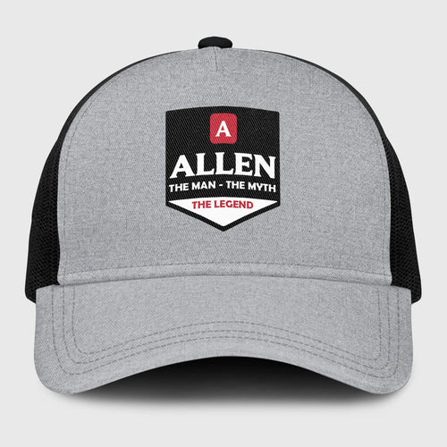 The Man The Myth The Legend Gray Mesh Cap ALLEN 13K1 C189PF