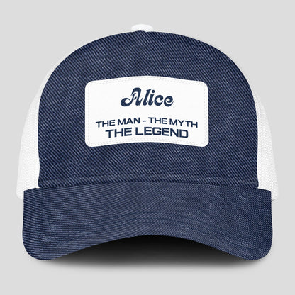 The Man The Myth The Legend Blue Denim Mesh Cap ALICE 13K1 C194PF