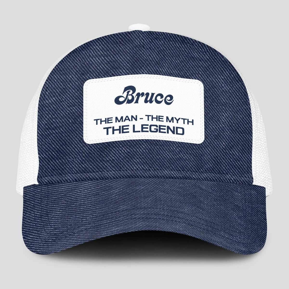The Man The Myth The Legend Blue Denim Mesh Cap BRUCE 13K1 C194PF