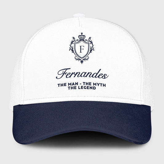 The Man The Myth The Legend Blue And White Baseball Mesh Cap FERNANDES 13K1 C186PF