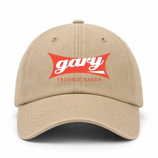 Trouble Maker Red Logo Washed Cap GARY 13K1 C78PF