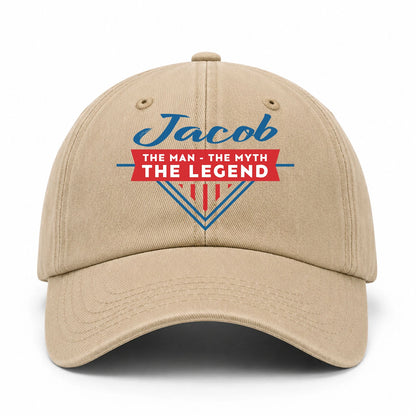 The Man The Myth The Legend Logo Washed Cap JACOB 13K1 C37PF