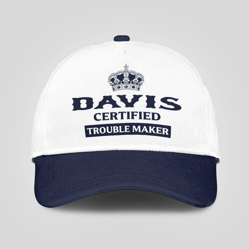 Certified Your Name Trouble Maker Washed Cap DAVIS 13K1 C148PF