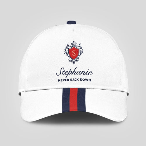 Never Back Down Stripped Cap STEPHANIE 13K1 C86PF