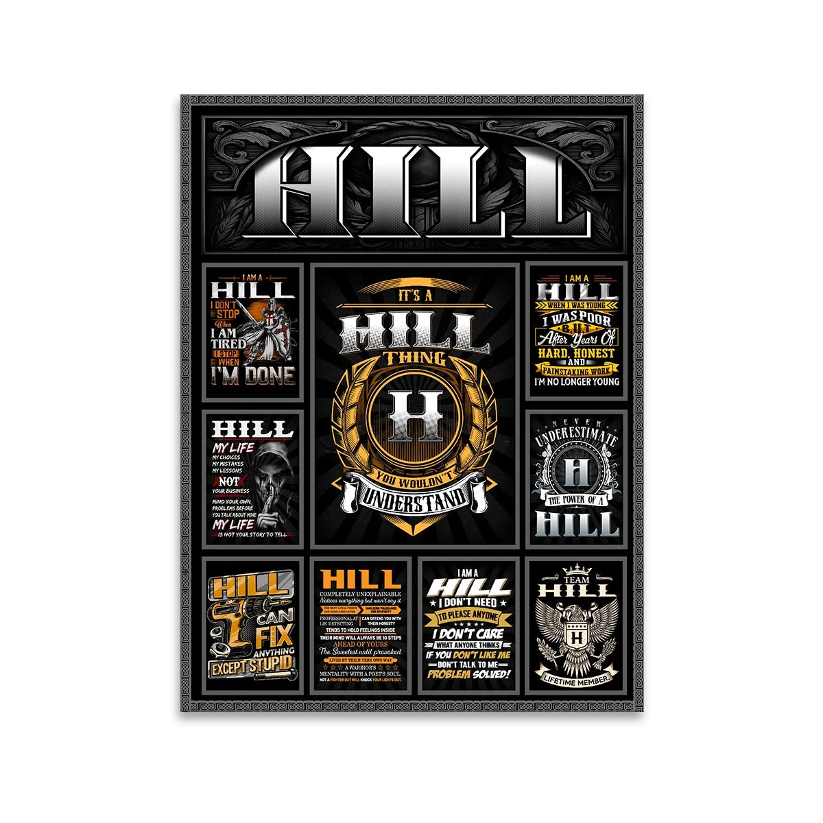 HILL Personalized Sponge Floor Mat – Custom Printed Home Decor 13K1-AR2