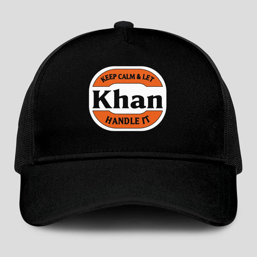 Keep Calm & Let Your Name Handle It Black Mesh Cap KHAN 13K1 C199PF