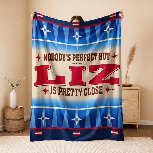Nobody's Perfect But Your Name Is Close Native American Fleece Blanket LIZ 13K1 BK57