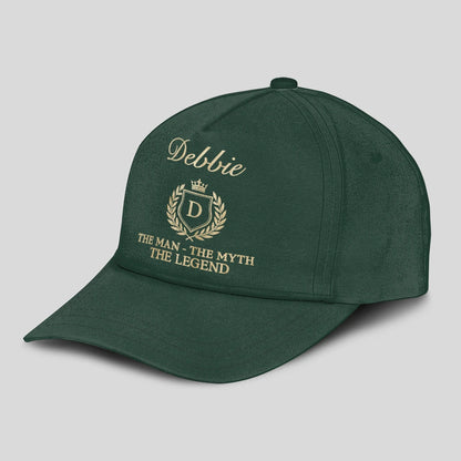The Man The Myth The Legend Crest Forest Green Cap DEBBIE 13K1 C159PF