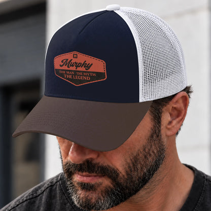The Man The Myth The Legend Navy And Brown Mesh Cap MURPHY 13K1 C188PF