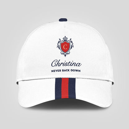 Never Back Down Stripped Cap CHRISTINA 13K1 C86PF