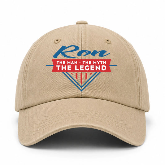 The Man The Myth The Legend Logo Washed Cap RON 13K1 C37PF