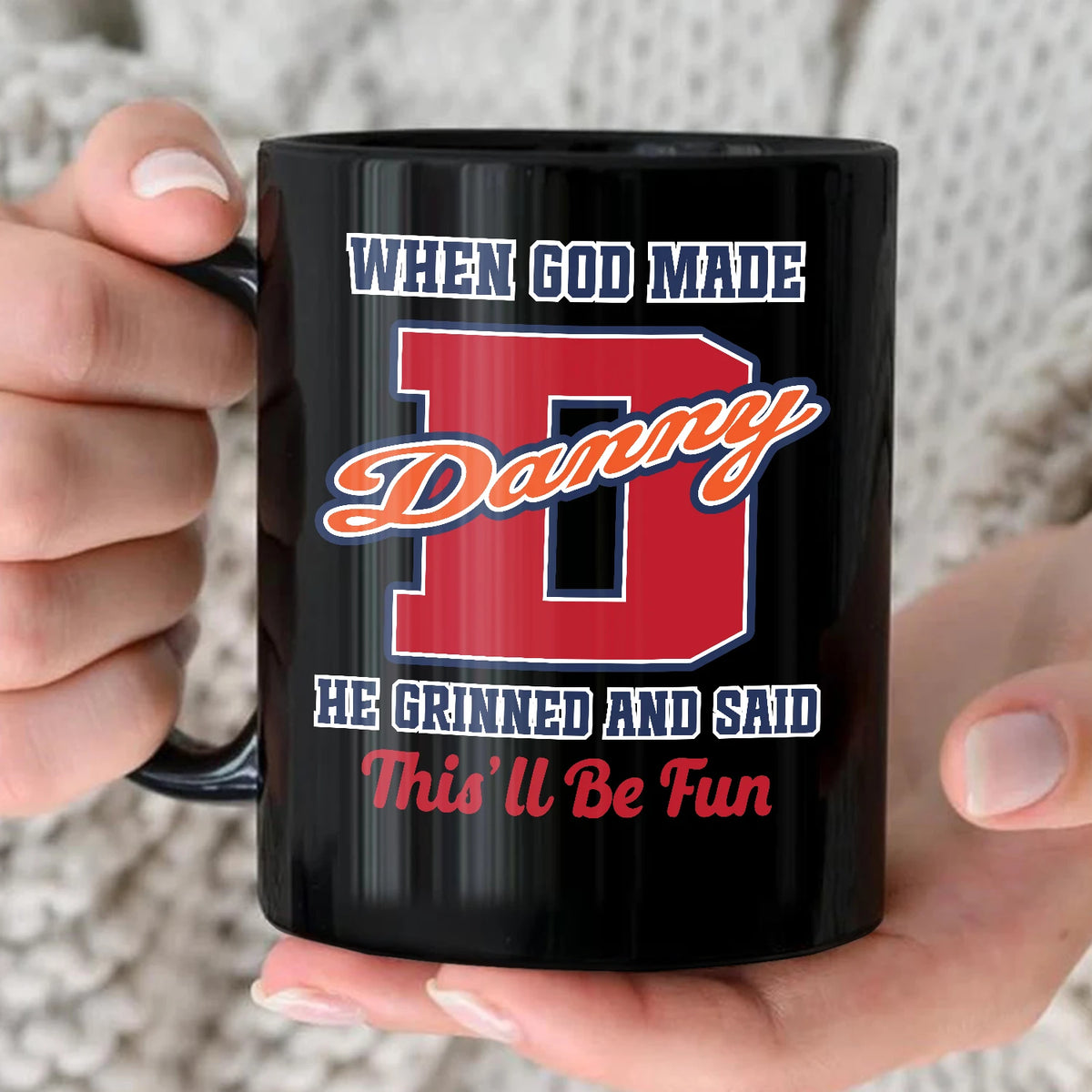 When God Made Your Name Personalized Baseball Mug DANNY 13K1 MG07