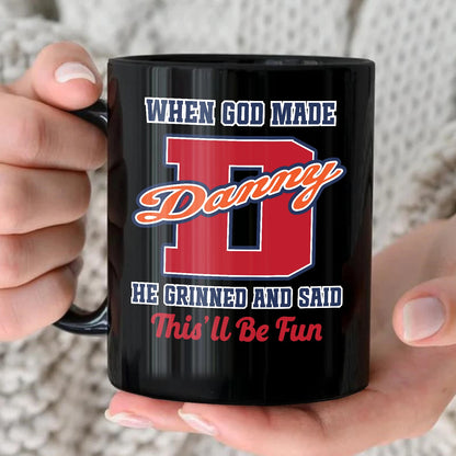 When God Made Your Name Personalized Baseball Mug DANNY 13K1 MG07