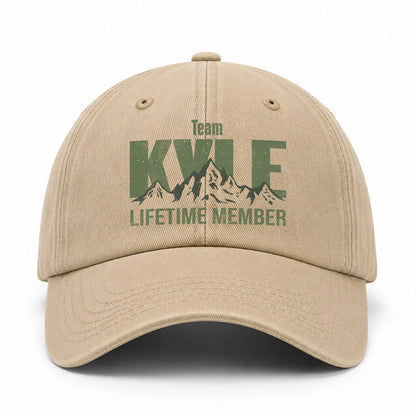 Team Your Name Lifetime Member Mountain Cap KYLE 13K1 C58PF