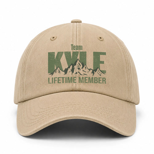 Team Your Name Lifetime Member Mountain Cap KYLE 13K1 C58PF