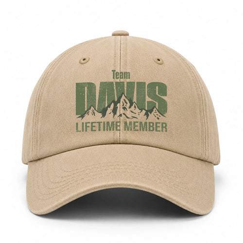 Team Your Name Lifetime Member Mountain Cap DAVIS 13K1 C58PF