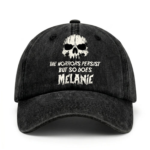 The Horrors Persist But So Does Your Name Cool Skull Washed Cap MELANIE 13K1 C134PF