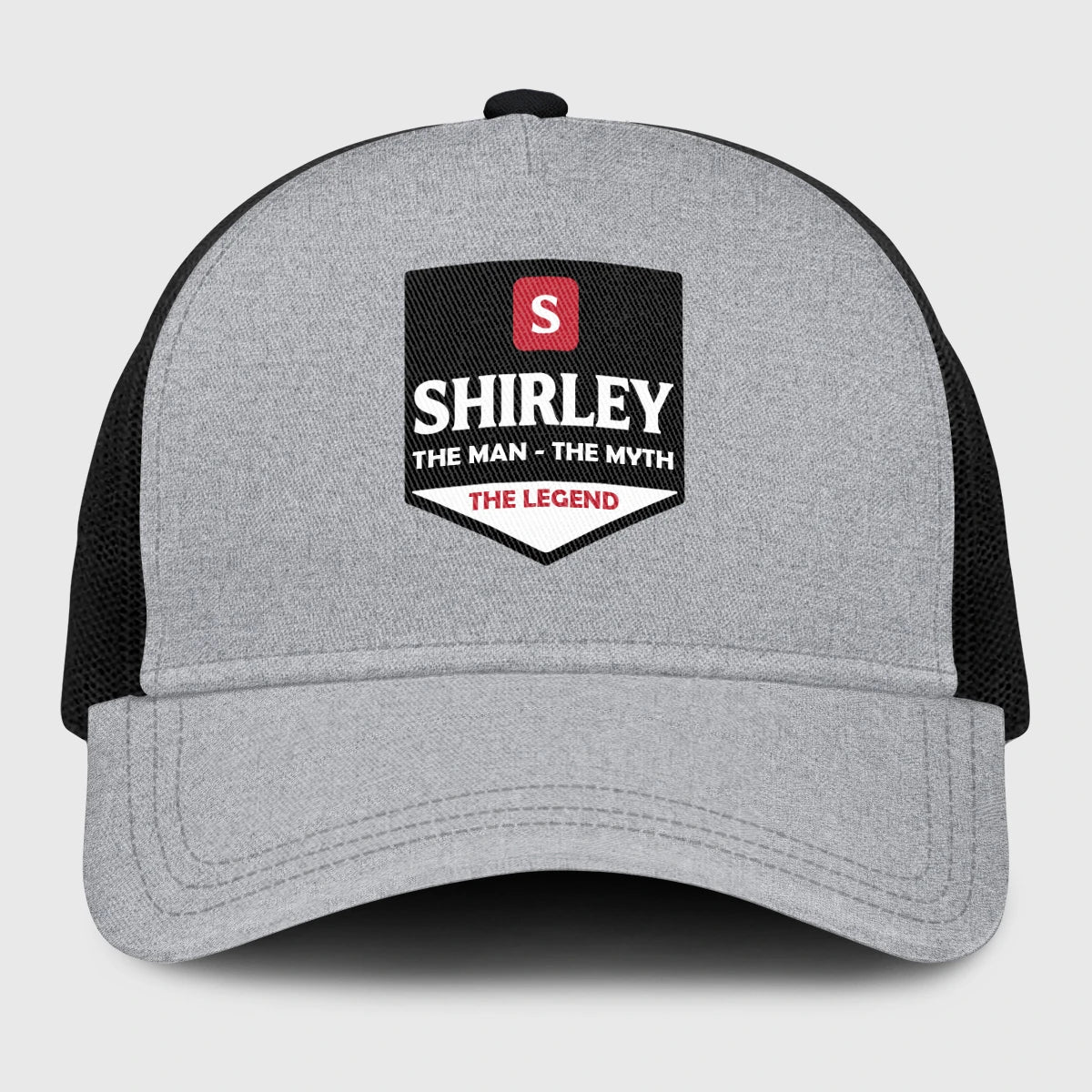 The Man The Myth The Legend Gray Mesh Cap SHIRLEY 13K1 C189PF