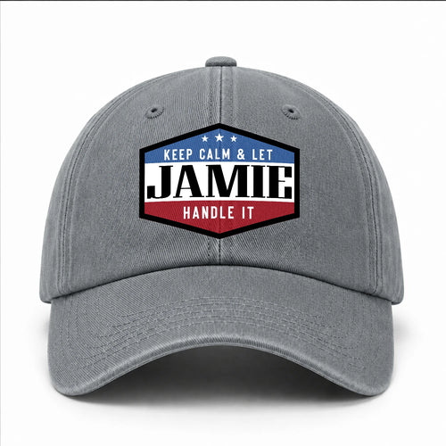 Keep Calm & Let Your Name Handle It Washed Cap JAMIE 13K1 C87PF
