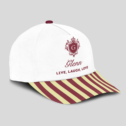 Live Laugh Love Burgundy And Yellow Cap GLENN 13K1 C120PF