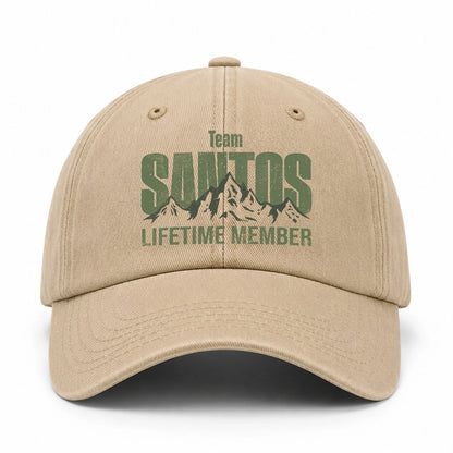 Team Your Name Lifetime Member Mountain Cap SANTOS 13K1 C58PF