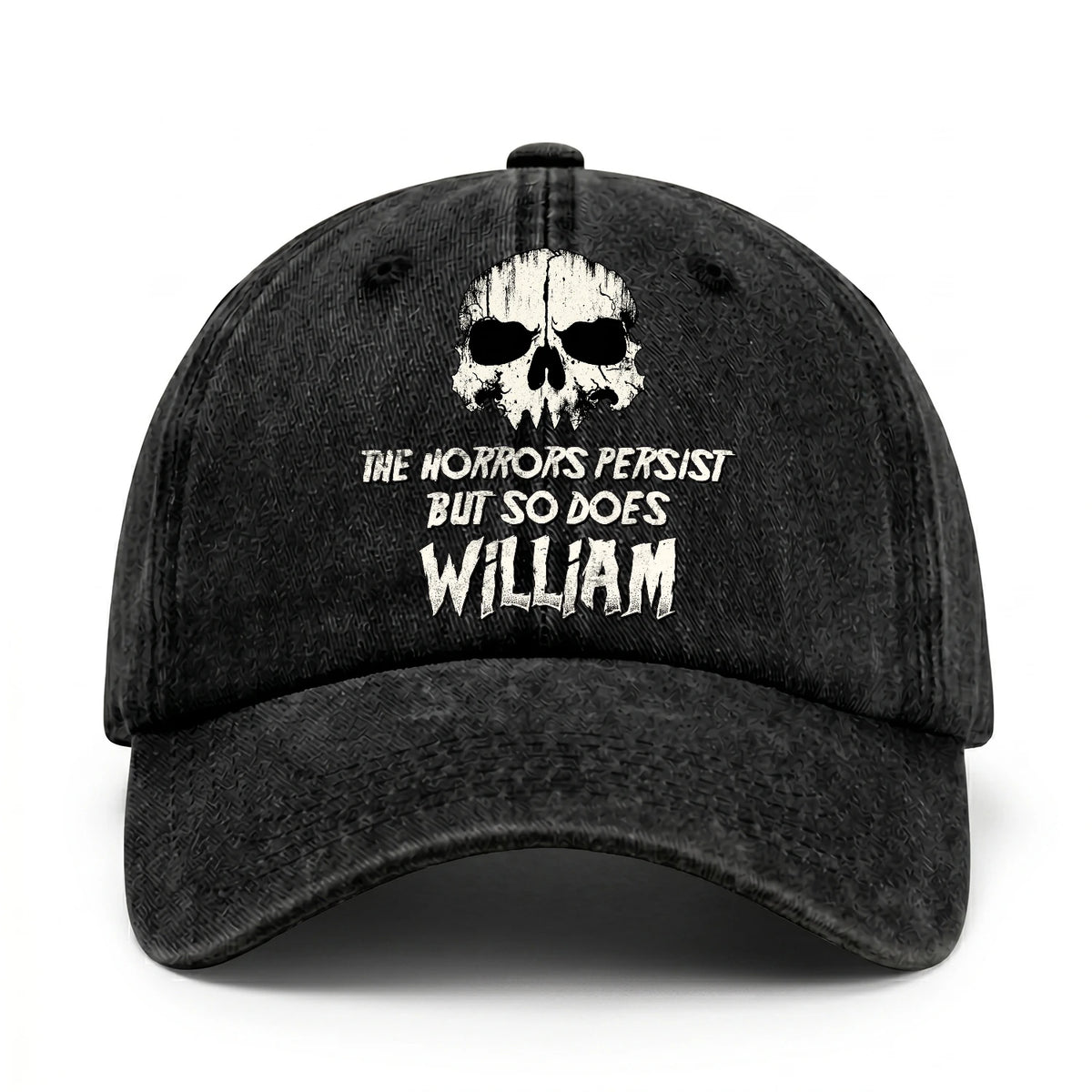 The Horrors Persist But So Does Your Name Cool Skull Washed Cap WILLIAM 13K1 C134PF